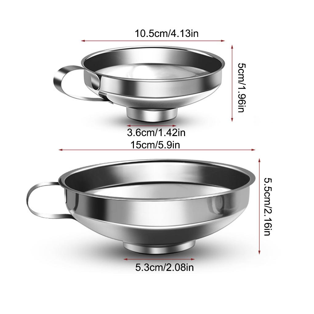 Corong Bubuk Saringan Logam Stainless Steel Pengerjaan Halus Firma Struktur Kekerasan Permukaan Halus Gadget Dapur