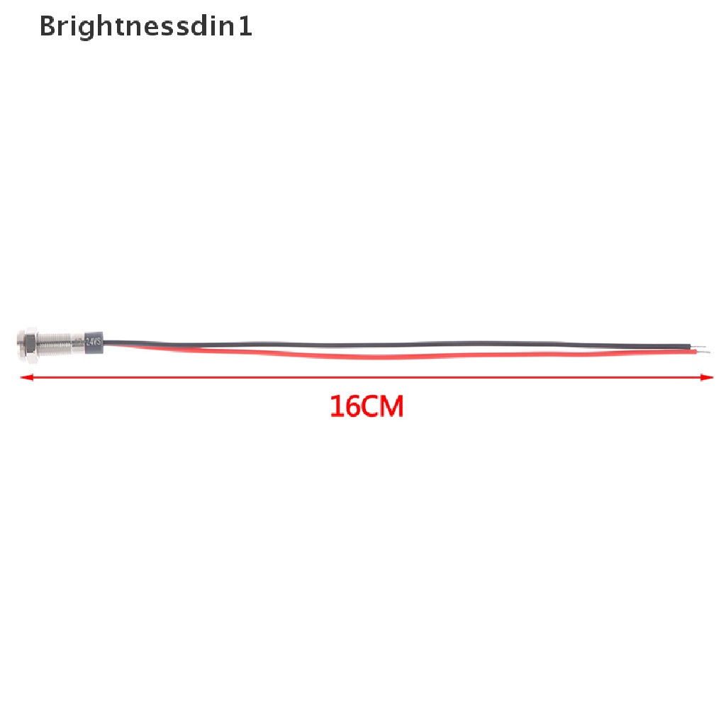 [Brightnessdin1] P67 waterproof 6mm Lampu Indikator Peringatan Logam led 3v 5v 6v 12v 24v 220v Butik