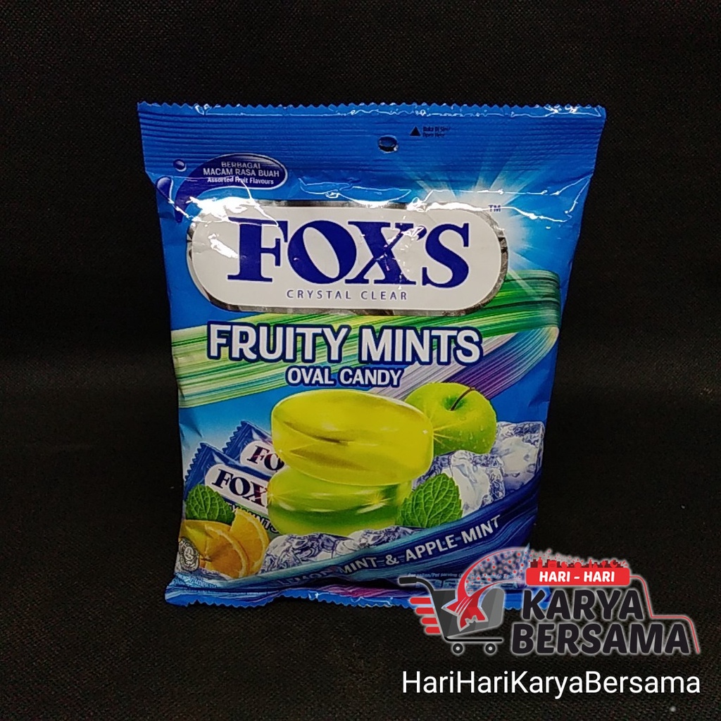

PERMEN FOX'S CRYSTAL CLEAR FRUITY MINTS OVAL CANDY 125GR