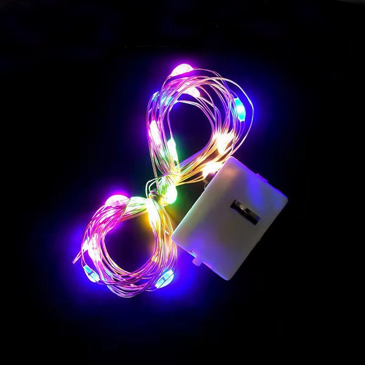 YSM Lampu Tumblr Kawat Mini 1 Meter Lampu Hias Dekorasi Gift Box Bucket Balon Fairy Light Led Murah Import-RAINBOW