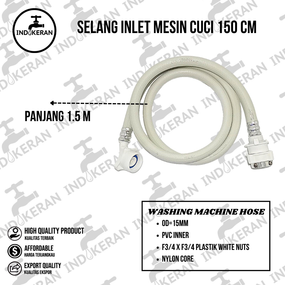INDOKERAN - Selang Inlet Mesin Cuci 150 CM