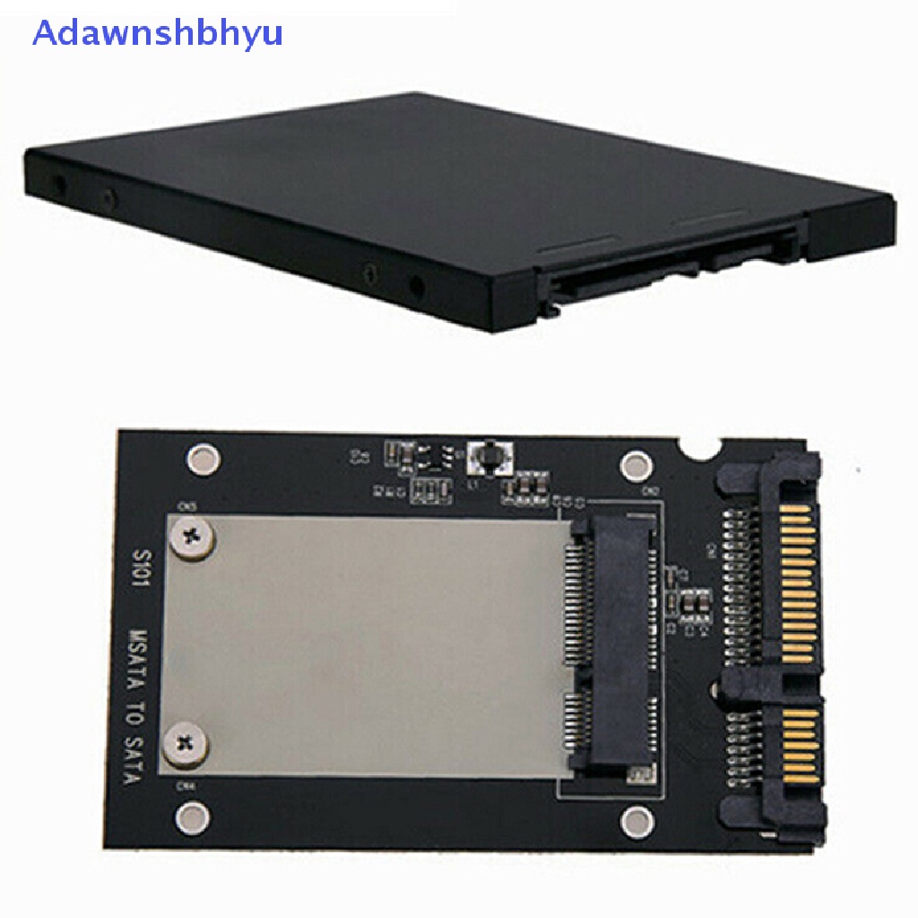 Adhyu Metal mSATA SSD Ke 2.5&quot; SATA Enclosure Converter Adapter Card SSD Case Alat ID