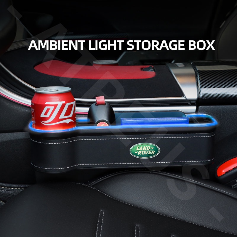 Land Rover Kotak Penyimpanan Celah Jok Mobil LED Dengan port charging Seat Side Gap Slit Pocket Storage For Freelander2 Defender Range Rover Evoque DISCOVERY