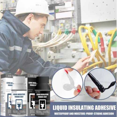 (BISA COD) FTIHSHP JUE-FISH Lem Kabel Listrik Liquid Insulating Rubber Coat Glue 50ml - J208