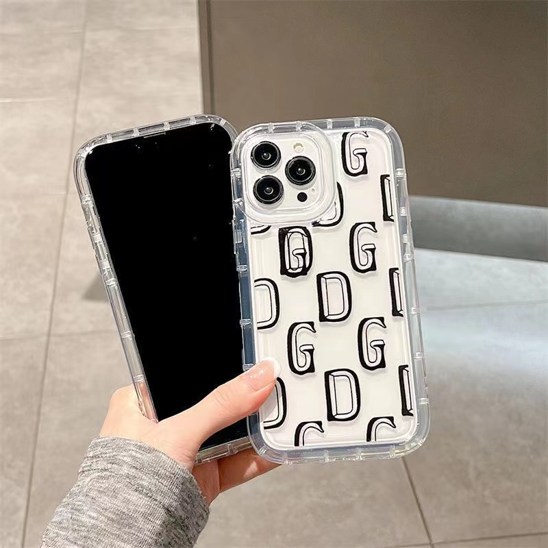 IPHONE Fashion Soft Phone Case Kompatibel Untuk Iphone14 13 11 12 Pro XS Max X Xr7 +8 Plus Casing Transparan TPU Silikon Shockproof Cover