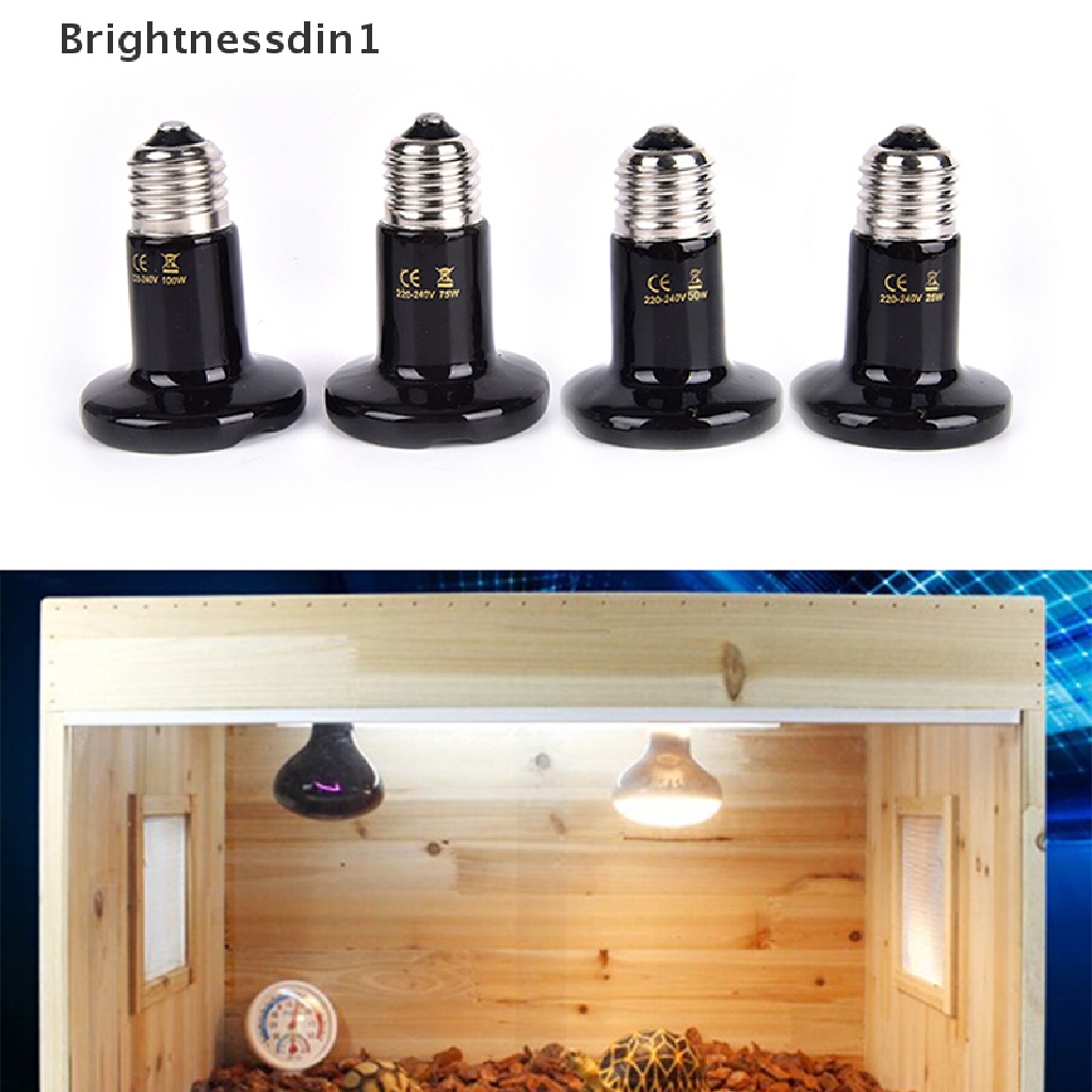 [Brightnessdin1] Menebal infrared ceramic emitter heat light bulb lamp Untuk Butik brooder Hewan Peliharaan Reptil