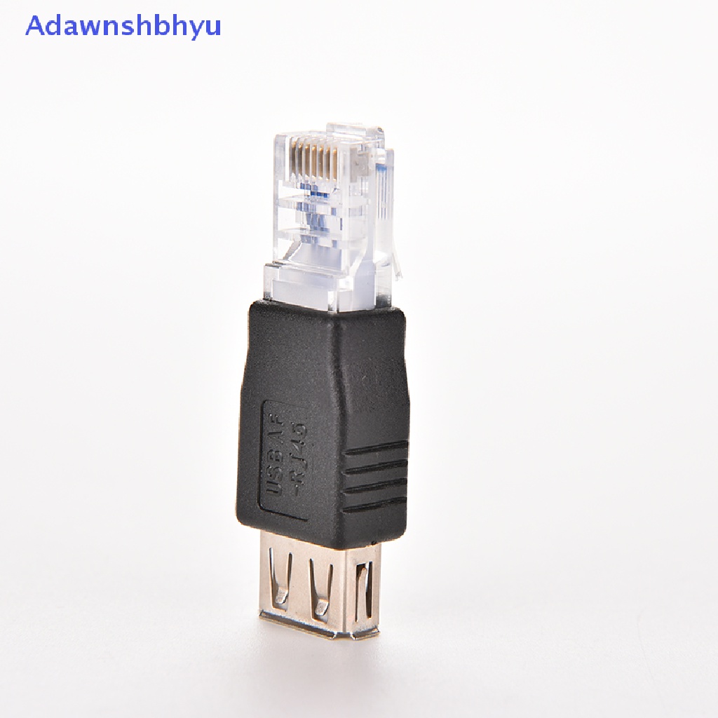 Adhyu RJ45 Male to USB AF A Female Adapter Socket Jaringan LAN Ethernet Router Plug ID