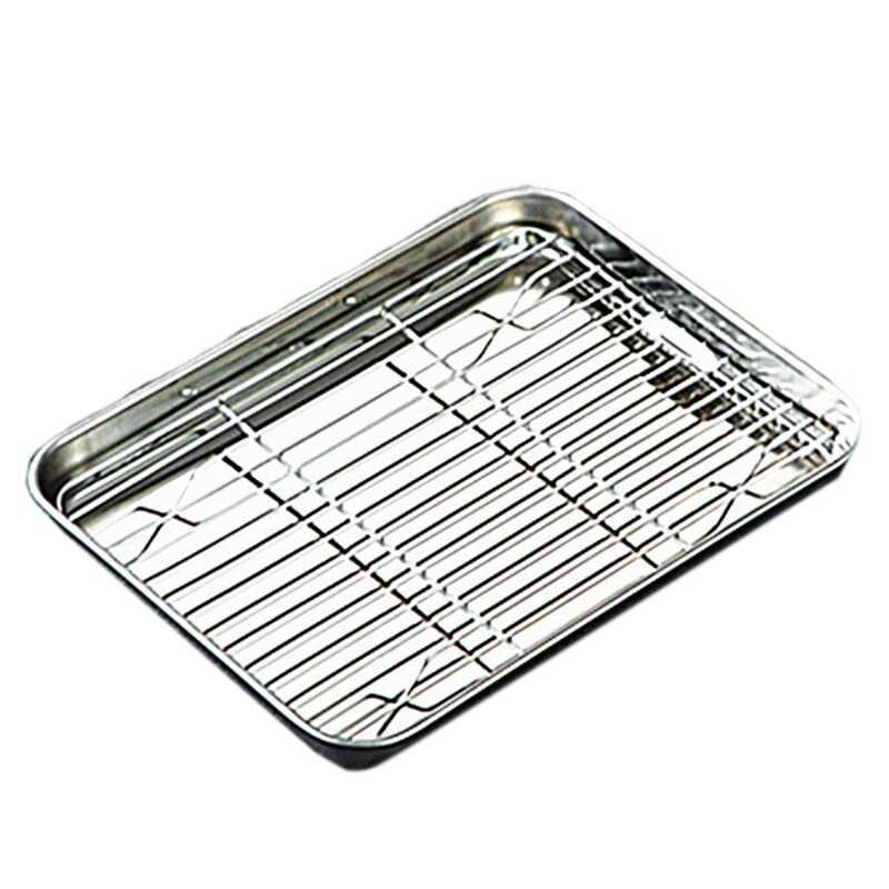 (BISA COD) FTIHSHP NLSLASI Loyang Nampan Baking Sheet Tray Rack Removable Stainless Steel - NL28