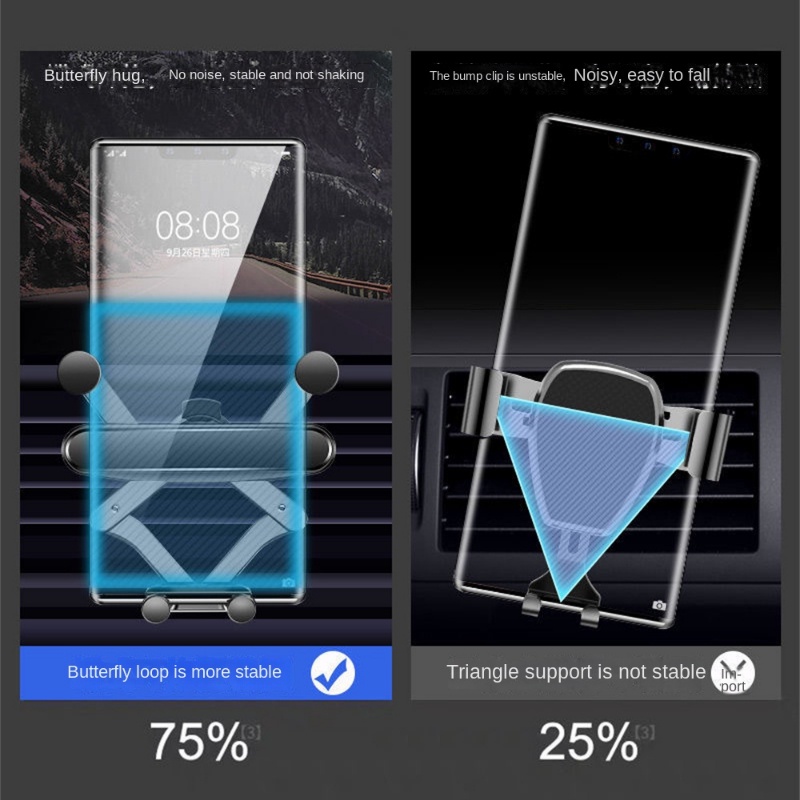 Bracket Navigasi GPS Dudukan Mini Outlet Udara Mobil Dudukan Ponsel Desain Klip Paruh Elang Unik Bracket Telepon Di Mobil Smartphone Stand Gravity Car Phone Holder