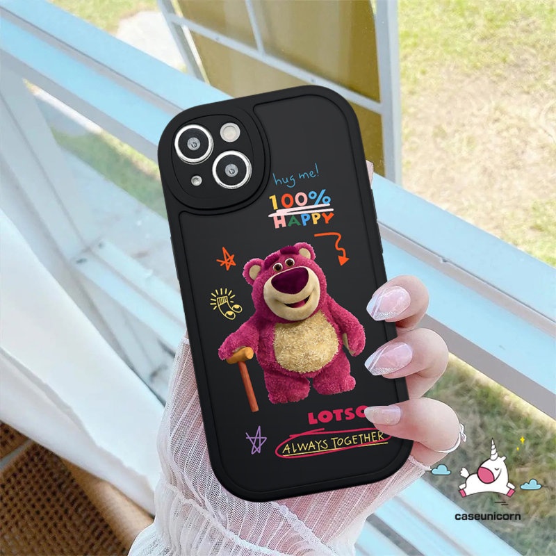 Untuk Realme C53 5 9i 85i 7i 6i 6s 6 8i 8Pro Realme C21Y C35 C31 C15 C12 C11 C25Y C30 C25s C17 C21 GT C2 C20A C3 C20 C17 Cute Catrtoon Manyo Lovely Strawberry Bear Soft Case Belakang