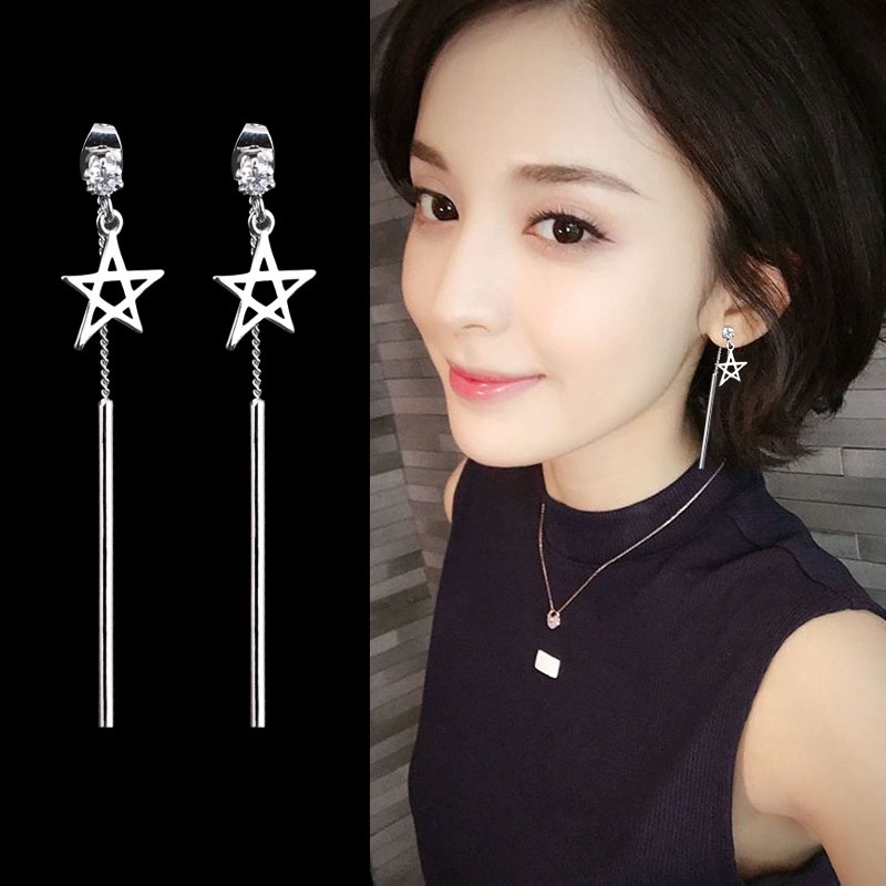 Anting Rumbai Bintang Tahun Baru Gaya Baru Anting Korea Trendi Temperamen High-End Anting Influencer Atmosfer Gaya Panjang Perempuan