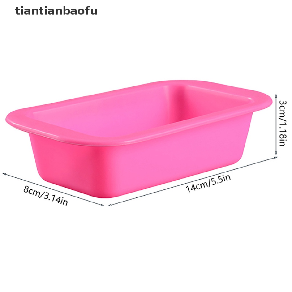 [tiantianbaofu] Cetakan Kue Silikon Nampan Persegi Panjang Bakeware Cetakan Untuk Roti Panggang DIY Baking Pan Butik