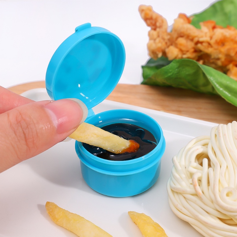 4pcs Reusable Mini Seasoning Sauce Bottle Portable Kotak Kecap Salad Dressing Wadah Untuk Anak Bento Kotak Makan Aksesoris Dapur