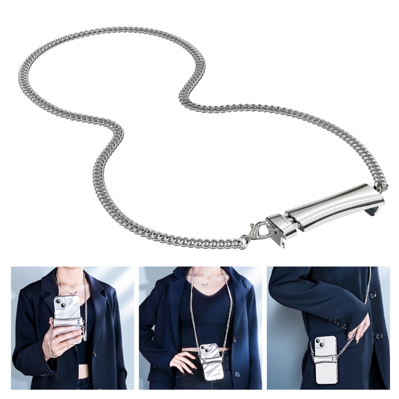 Cre Crossbody Chain Back Clip Holder Detachable Phone Lanyard Klip Dan Rantai Telepon