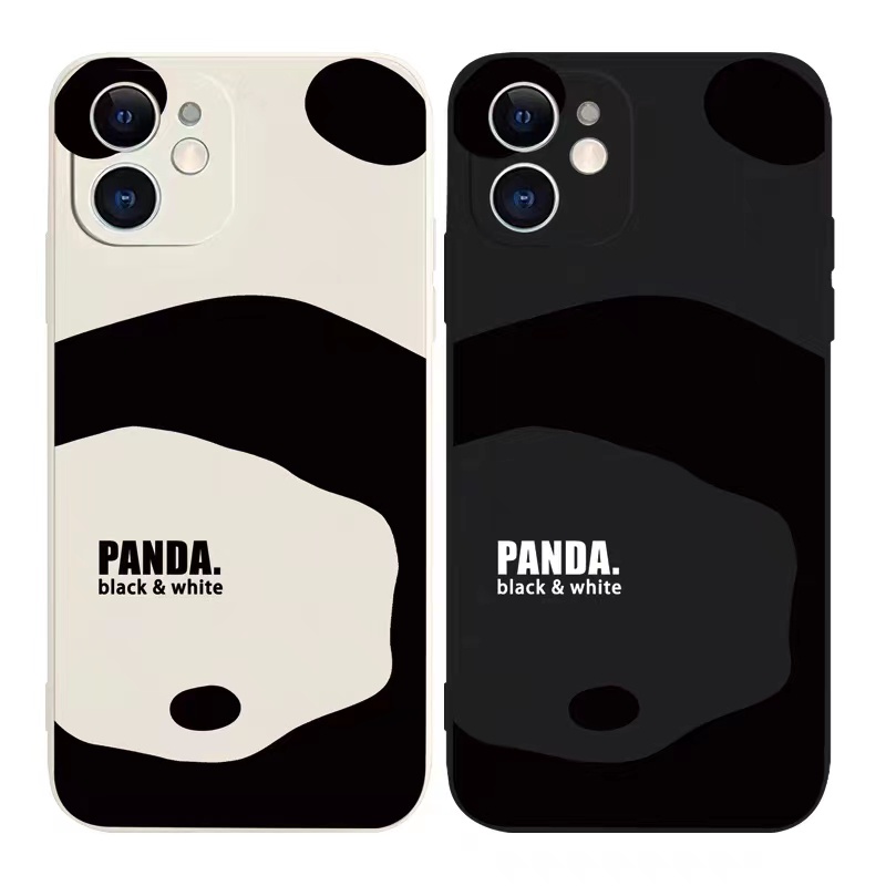 IPHONE Ins Pola Panda Cocok Untuk Iphone14 14pro 14plus 13 13pro 13prm iPhone12 7Plus 8Plus Xr XS 13 Pro Max Empat Sudut Casing Ponsel Tahan Guncangan