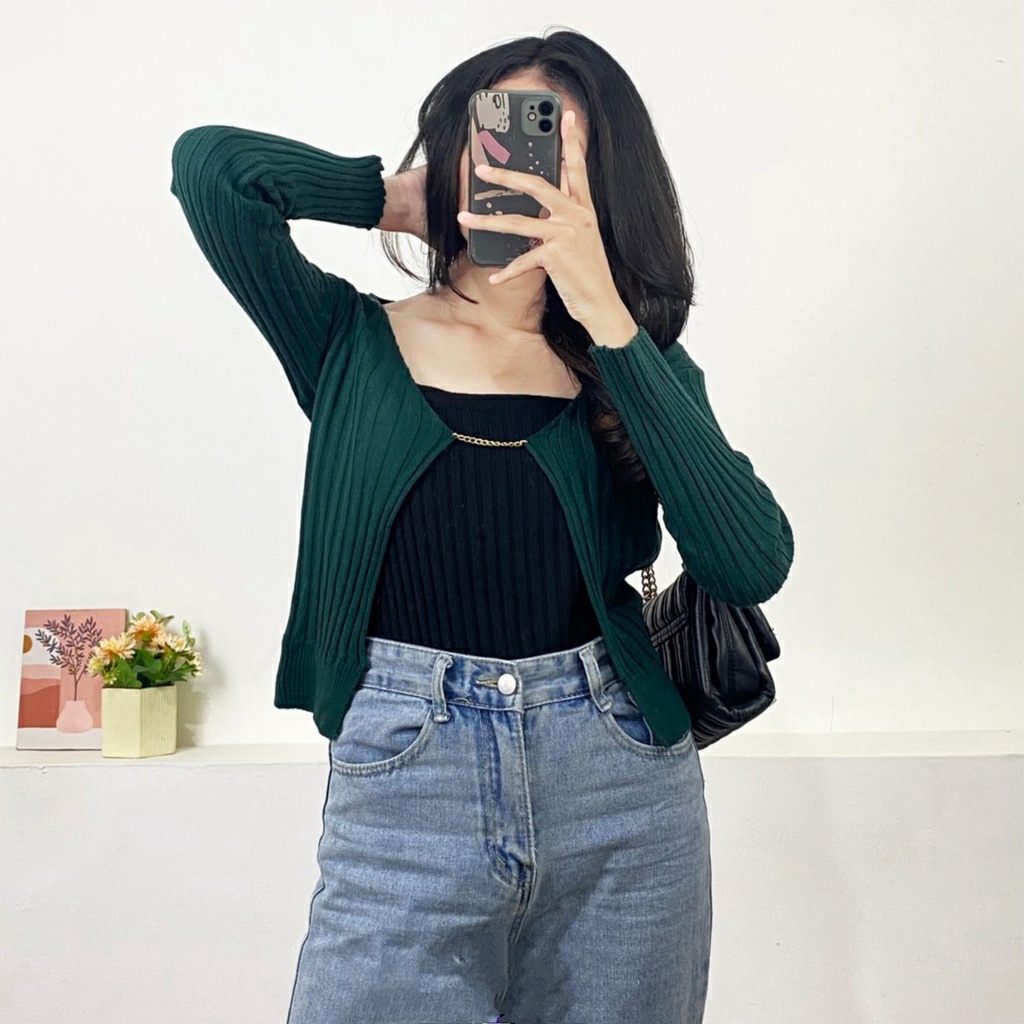 BEFAST - ZFS OOTD WANITA CARDIGAN SYAFIRA / DIANA KNIT CHAIN CARDIGAN / Outer Crop Terbaru / Fashion Remaja Wanita Trendy / OOTD Ala Style Wanita Korean / Cardigan Crop Lengan Panajng terlaris / Pakaian Casual Wanita Remaja / Outfit Daily Wanita