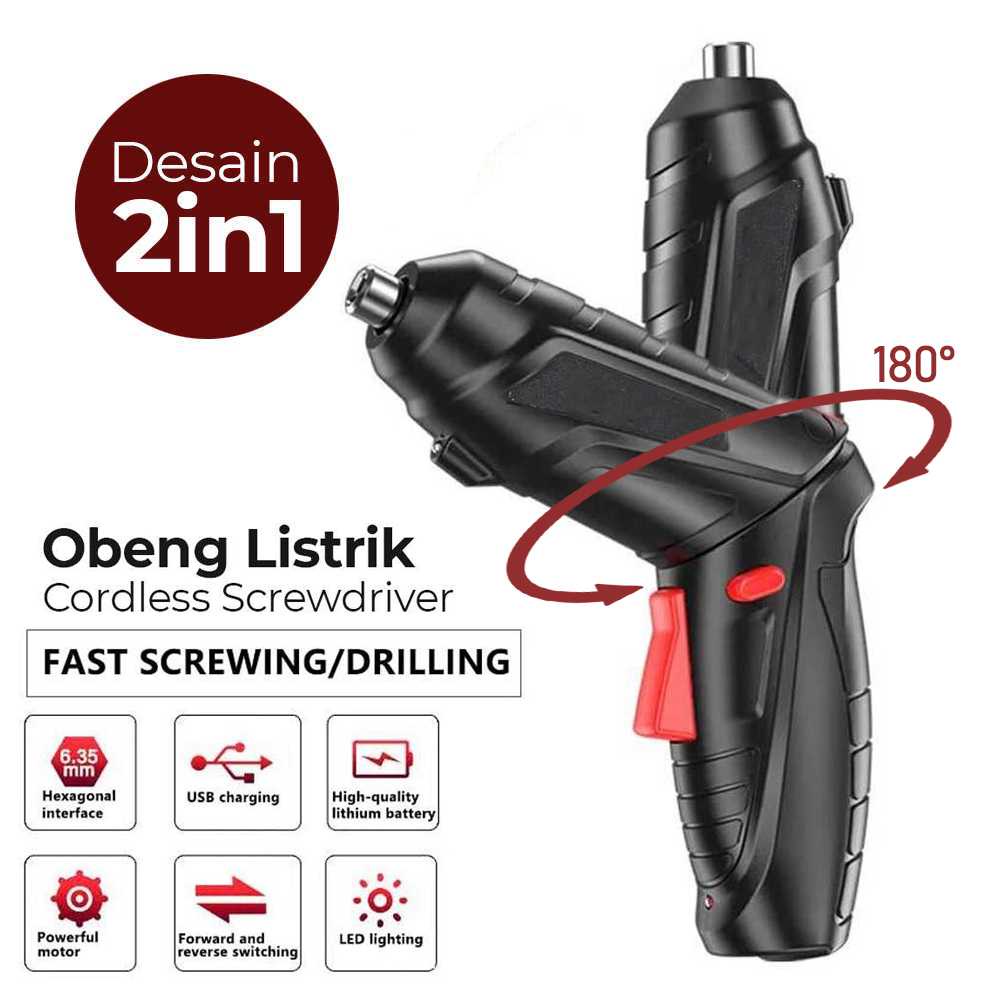 (BISA COD) FTIHSHP Liangdi Obeng Listrik Cordless Screwdriver - Q029