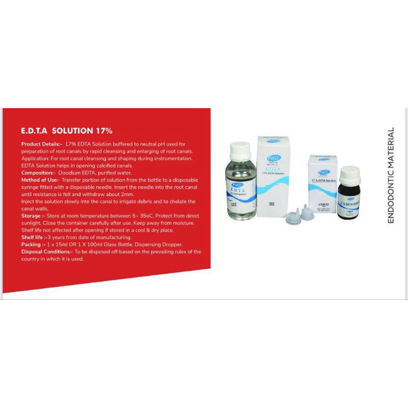 Edta Solution 17% Dental
