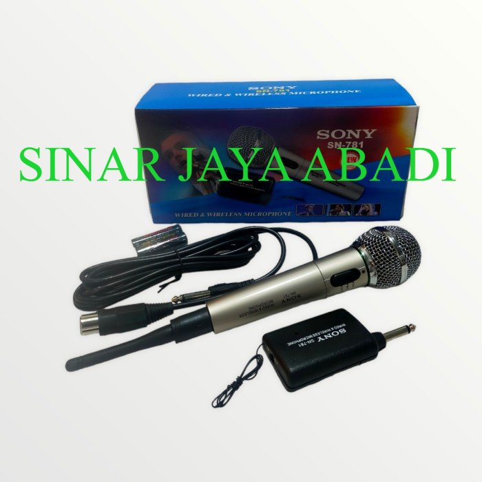 MIC SONY SN 781 DUAL FUNGSI BISA WIRELESS DAN KABEL