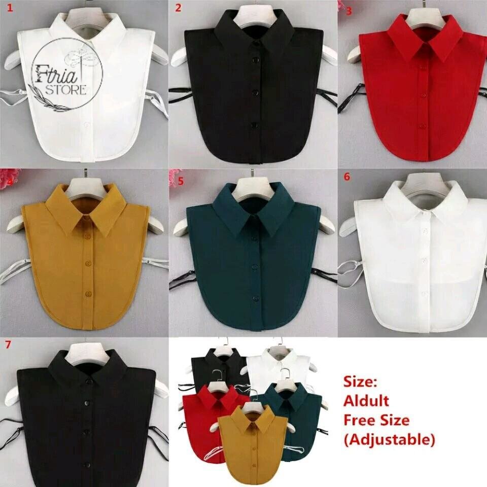 Fake Collar Kerah Kemeja Palsu Manset Leher Kemeja Wanita Korea Kekinian