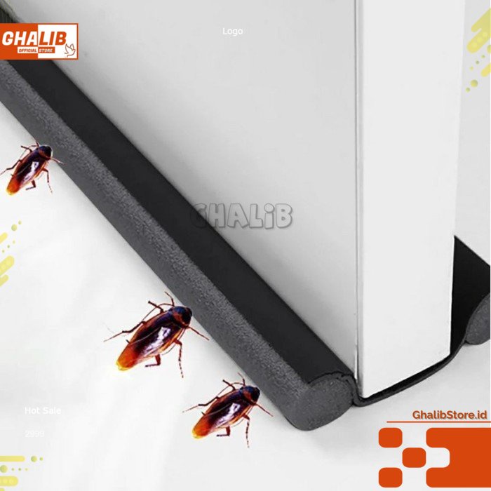 Busa Penutup Celah Lubang Bawah Alas Pintu Penghalang Debu Kecoa Busa Celah Pintu Bawah Anti Serangg