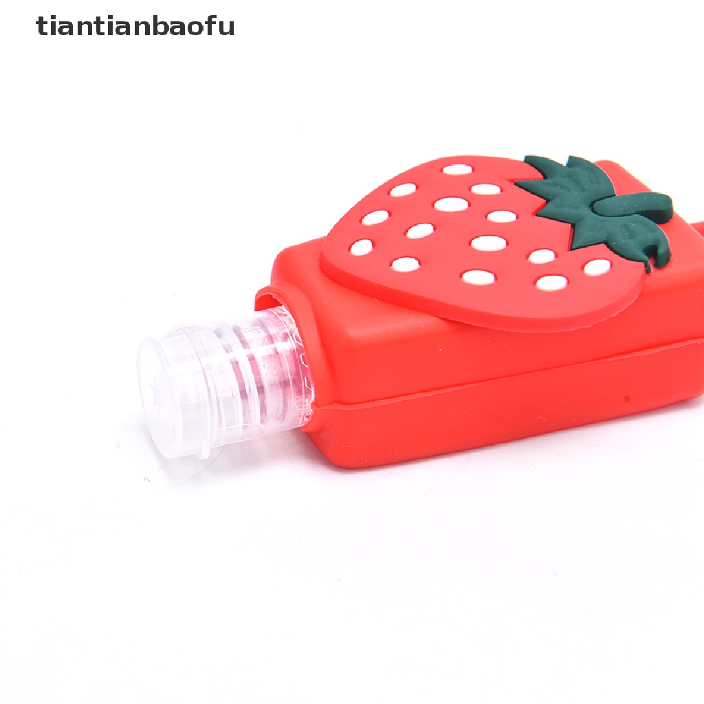 [tiantianbaofu] Makanan Buah Lucu Silikon Mandi Baby Shower Hand Sanitizer Botol Holder Portable Butik