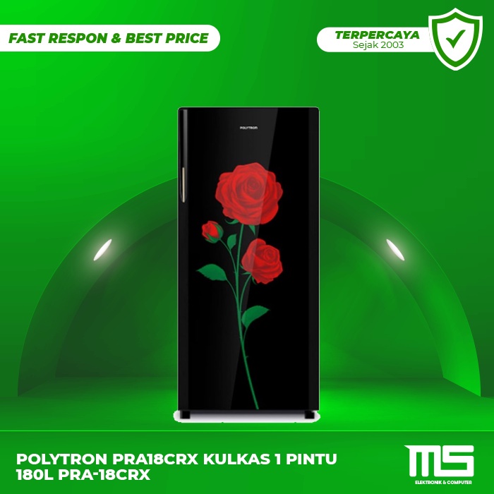 Polytron PRA18CRX Kulkas 1 Pintu 180L PRA-18CRX