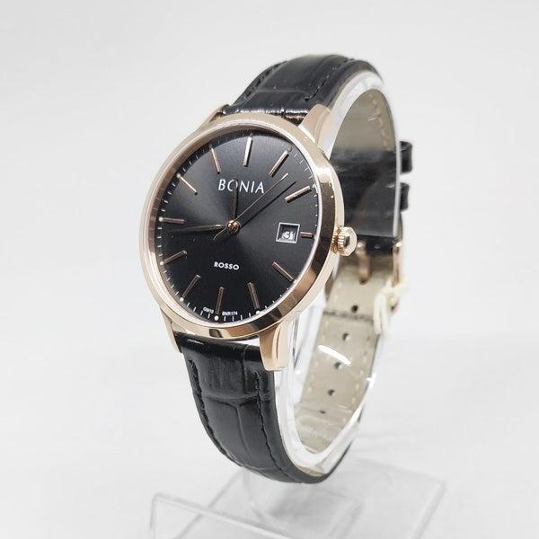Jam Tangan Bonia Wanita BNR174-2532L Hitam RoseGold Original Garansi Resmi