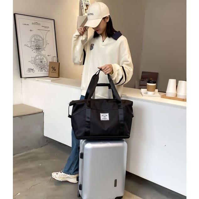 GROSIRTAS LV0262 Tas Travel Jumbo Wanita Import Dapat Di Jinjing Dilipat High Quality