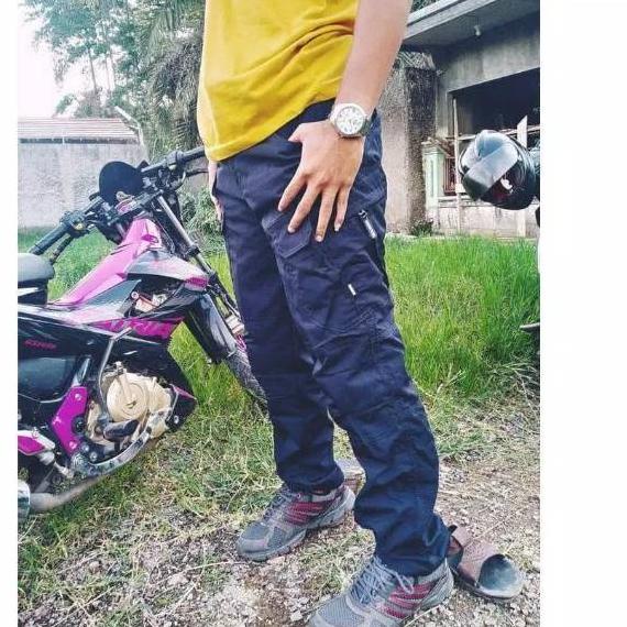 New Celana Panjang Pria Biru Dongker / Navy Tactical Blakhawk cowok Kargo gunung PdL Brimob TNI Poli