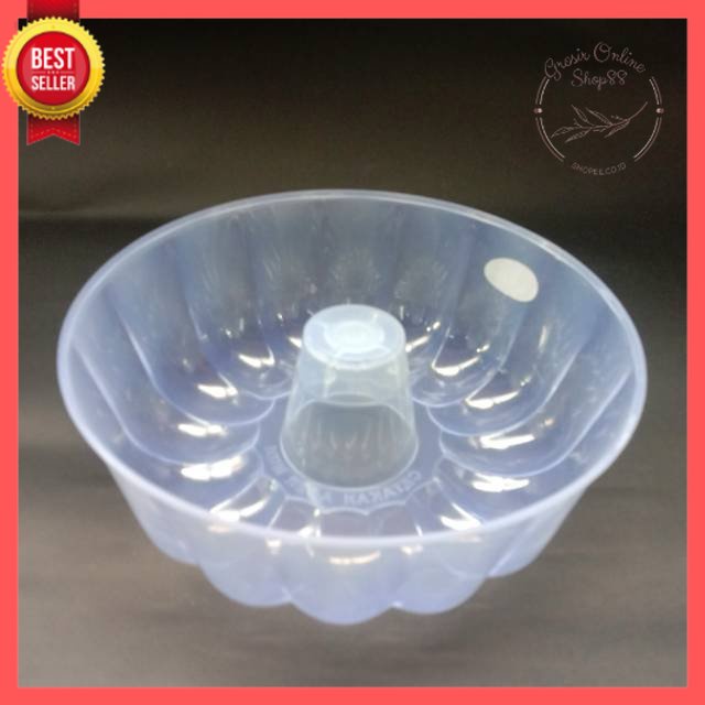 GOS -E406- Cetakan Agar Loyang - Cetakan Puding Gelombang - Cetakan Agar Loyang Plastik Ukuran 19cm