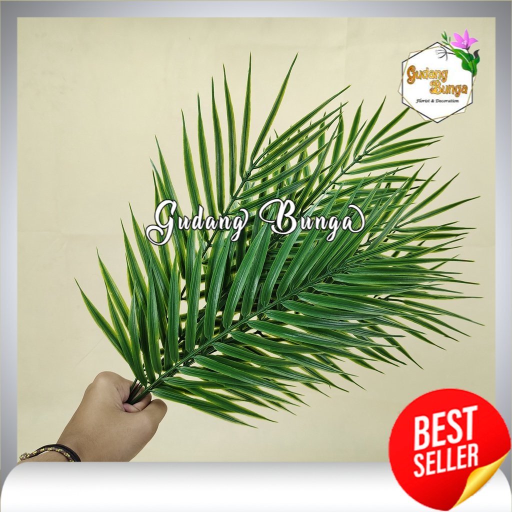 DAUN PALEM DURI PLASTIK ARTIFICIAL/ HIASAN PELAMINAN WEDDING DEKORASI  PREMIUM MURAH