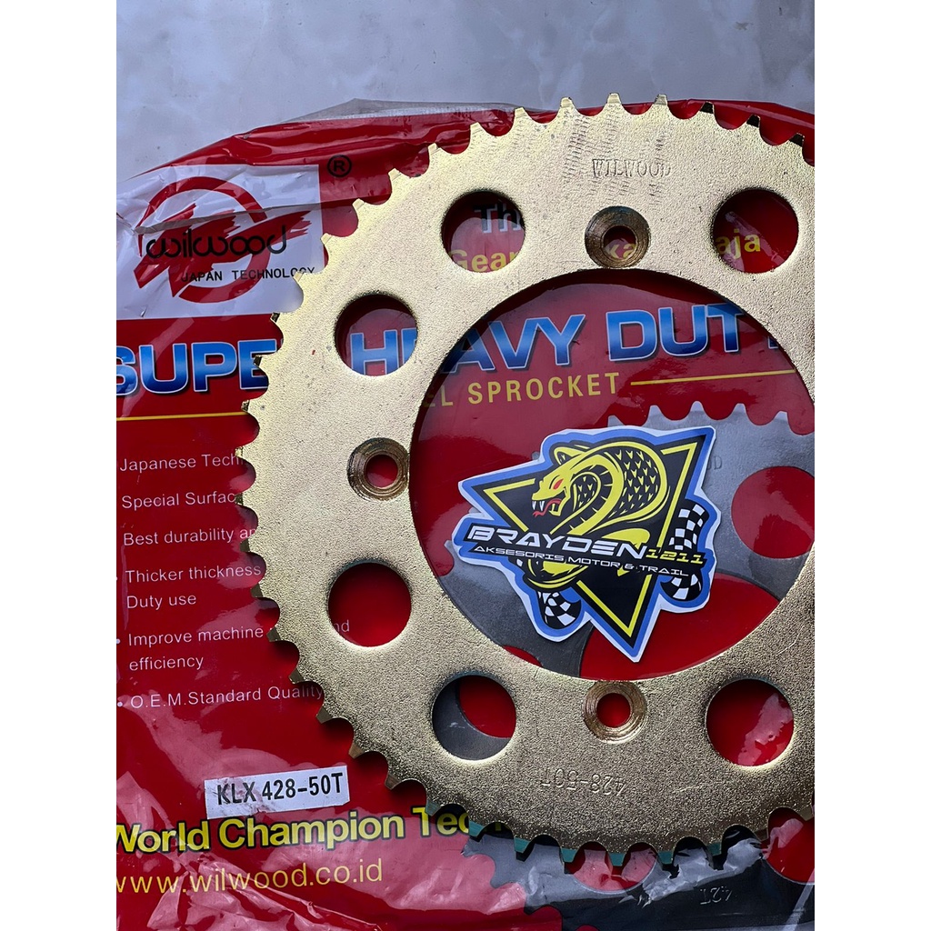 GEAR BELAKANG KLX DTRACKER KLX BF 46 48 50 52 53 54 55 56/GEAR BELAKANG KLX SSS VZM WILWOOD