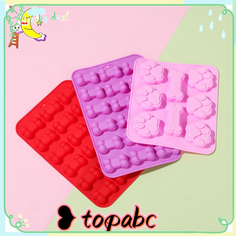 Top Coklat Cetakan Kue Alat Baking Bentuk Tulang Puppy Dog Paw Handmade Ice Cube Tray