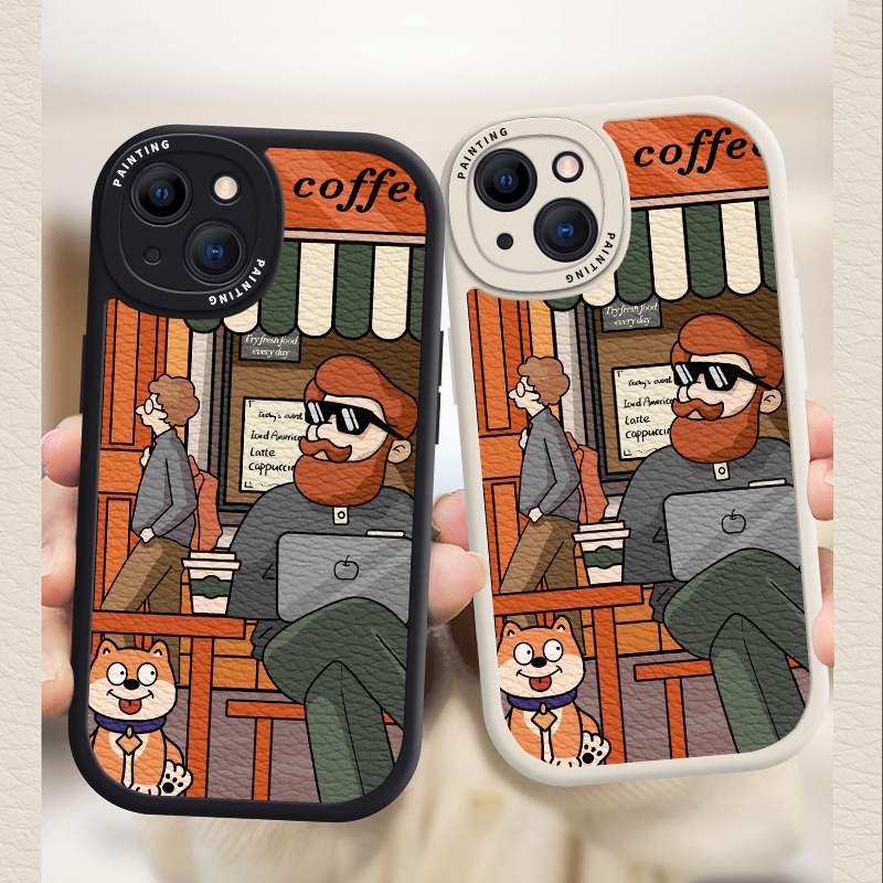 Case iPhone Untuk14 /13 /12 /11 Promax Pariwisata Cafe Casing Lembut Untuk Iphone6 /7X8 Plus/X/XR/Xs Max Cover