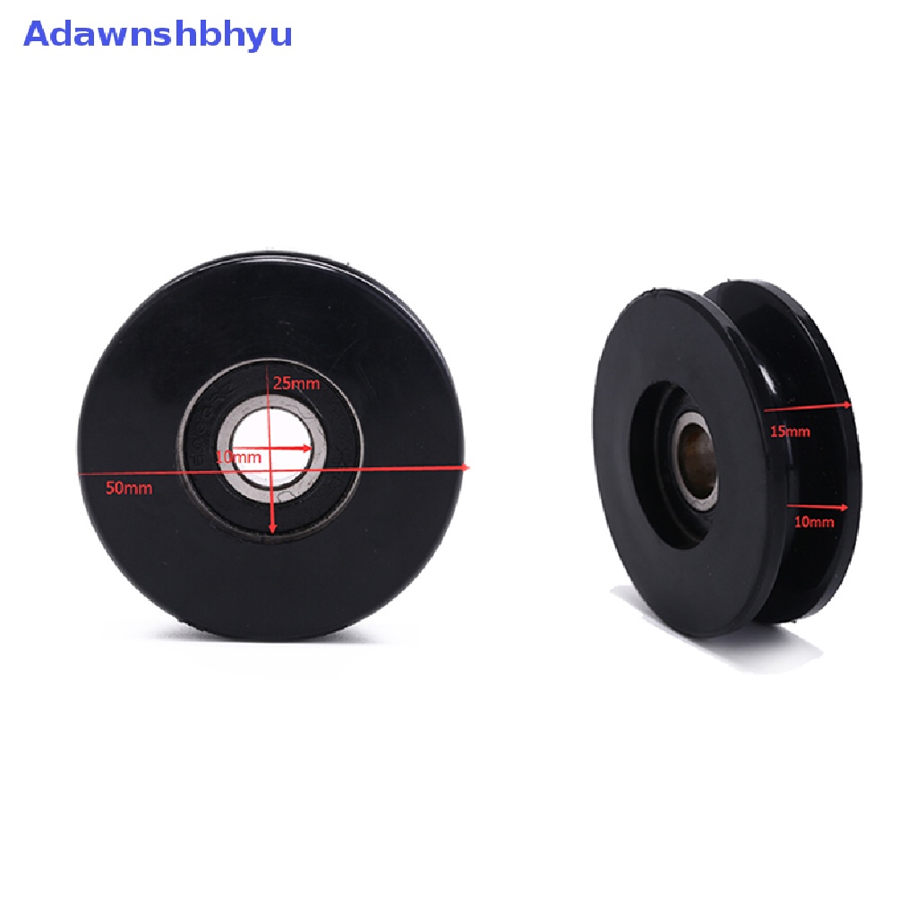 Adhyu 1pc 50mm Hitam Bantalan Pulley Roda Kabel Peralatan gym Part Wearproof gym kit  Id