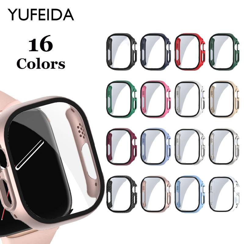 Tempered Glass+Frosted Watch Cover Untuk Apple Watch Ultra Case 49mm Bumper+Pelindung Layar Untuk Aksesori Iwatch Ultra 49mm