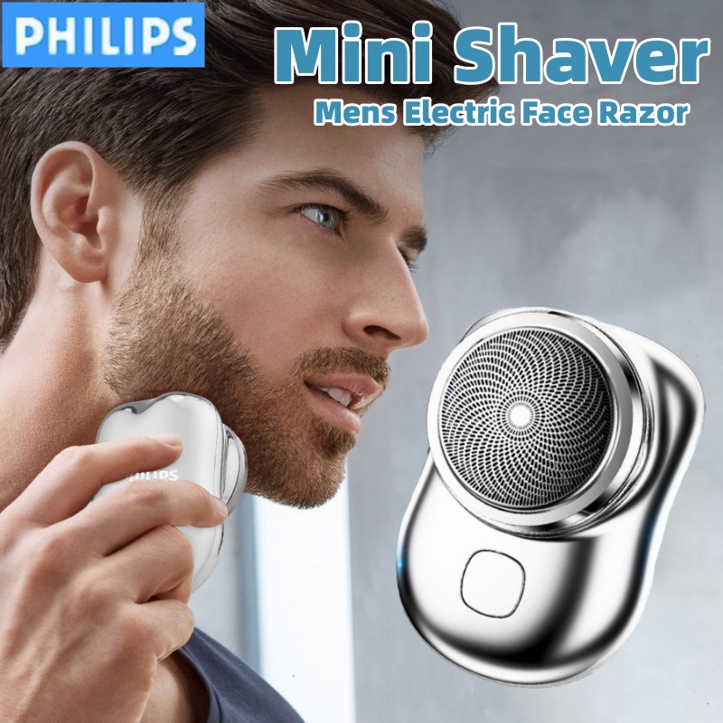 Alat Cukur Mini Portable Elektrik Basah Dan Kering Mens Beard Shaver