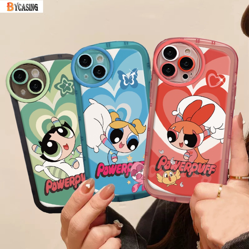 Realme 10 4G Realme C33 C35 C21Y C25Y 5 5i 5S 6i C21 C11 C25 C15 C12 C2 C3 C1 Shockproof Kartun Power Cewek Love Hati Bintang Lembut Bening Casing Ponsel BY