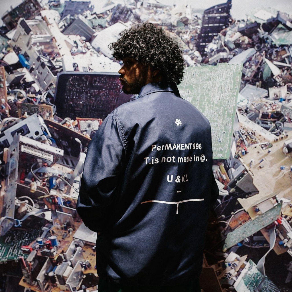 UNKL347 Jaket Pria Windbreak Navy Sablon WPIP 300