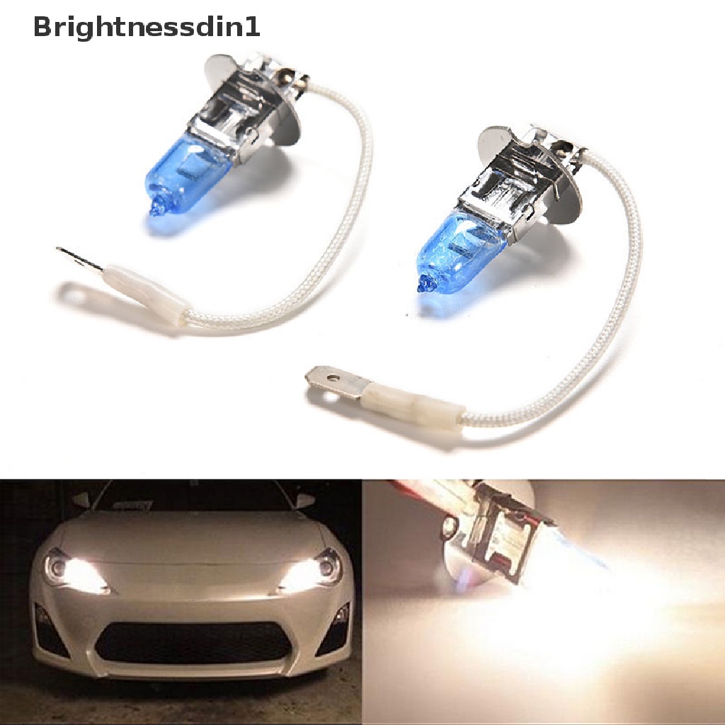 [Brightnessdin1] 2x Super White H3 100W LED Haen Mobil Mengemudi Headlight Fog Light Bulbs 12V Butik