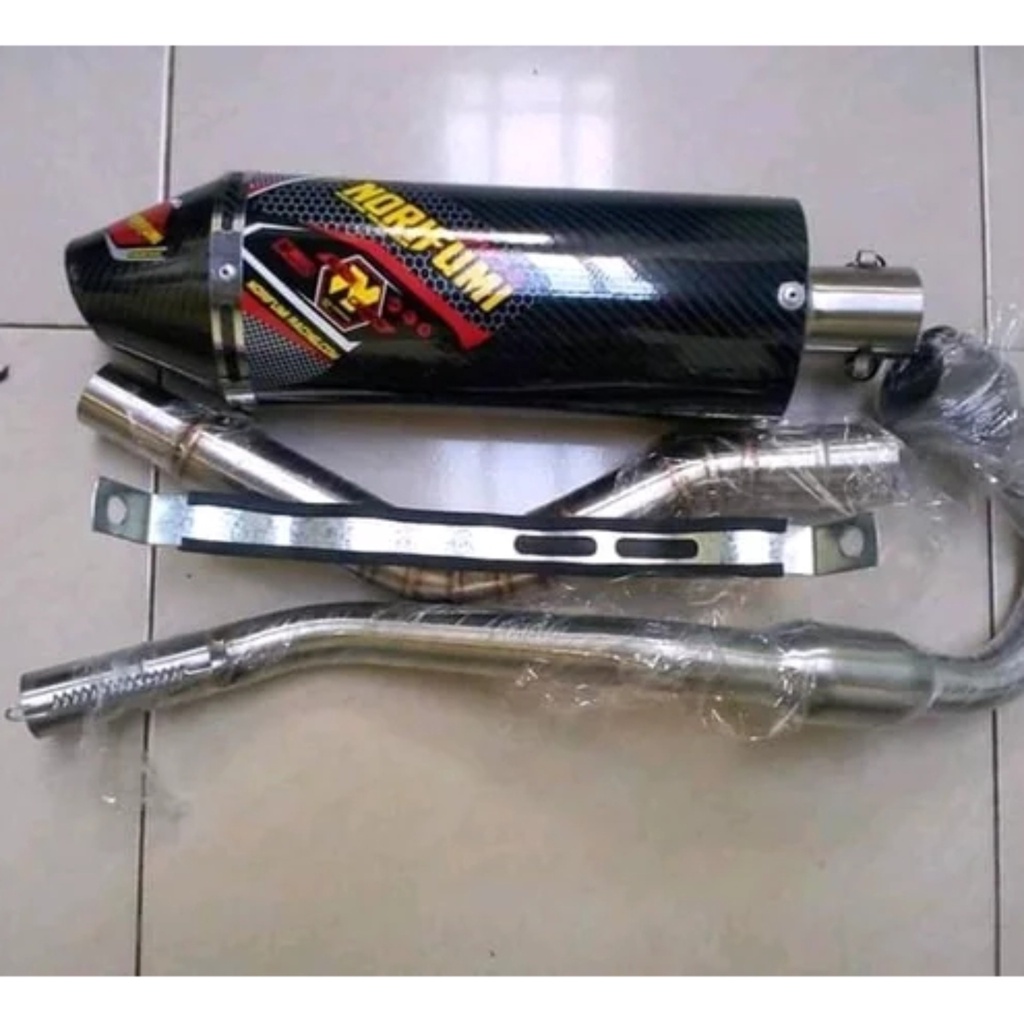 knalpot racing norifumi karbon suara gahar buat motor klx crf wr155