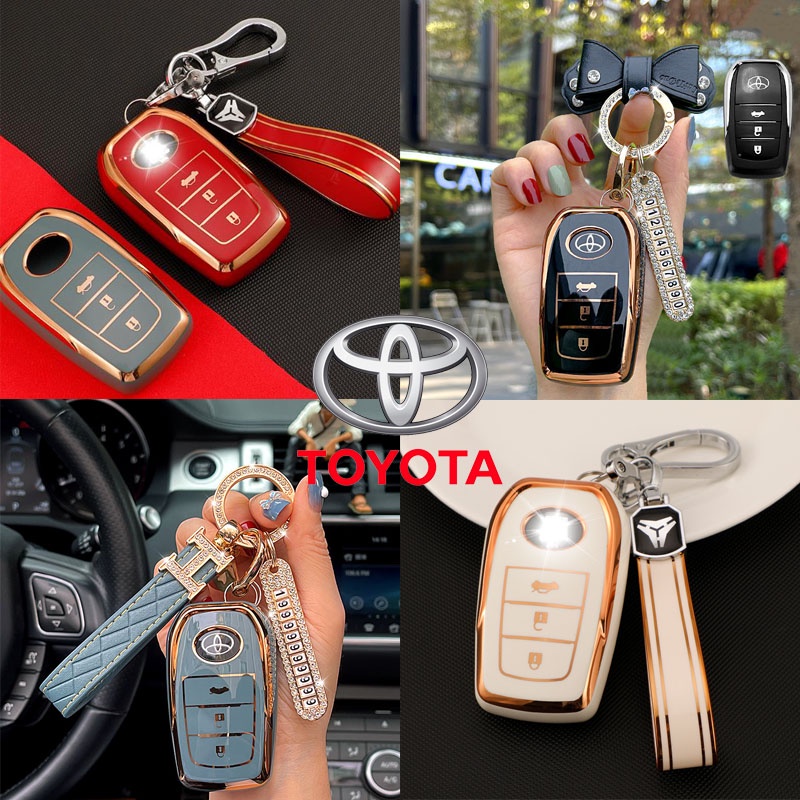 Toyota Key Cover Case Gantungan Kunci Mobil Kreatif Gesper Kunci H Untuk Aksesoris Hilux Revo New Innova Fortuner