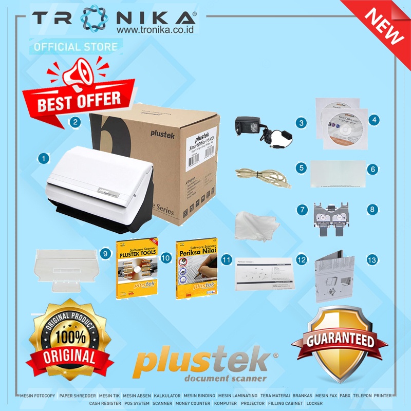 SCANNER PERIKSA NILAI LJK PLUSTEK SmartOffice PS30D Automatic Document Feeder (ADF)