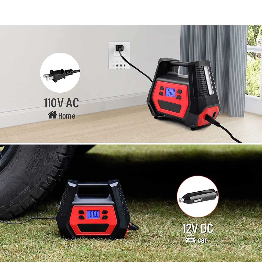 SOYUS Pompa Ban Elektrik Digital Tire Inflator Portable AC 110V DC 12V - ATJ-6488 ( Mughnii )