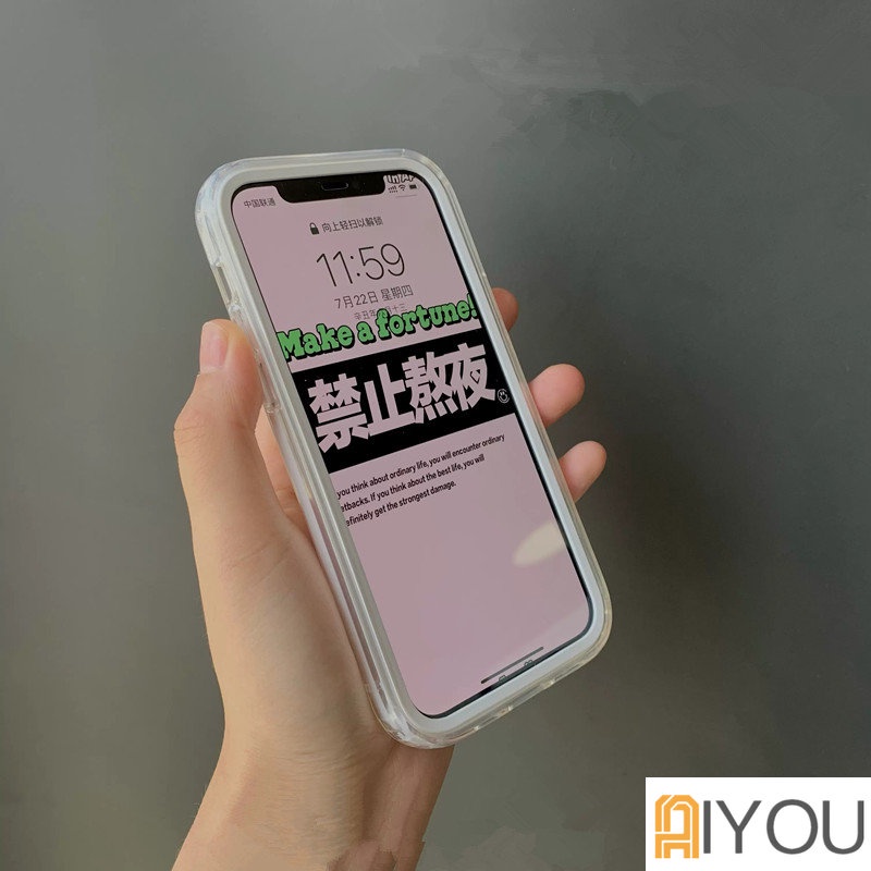 Casing Ponsel Bumper Warna Permen Transparan 2in1 Untuk iPhone 14 Pro Max13 11 12 Pro Max XR X XS Max6 6s 7 8 Plus Silikon Shockproof Cover