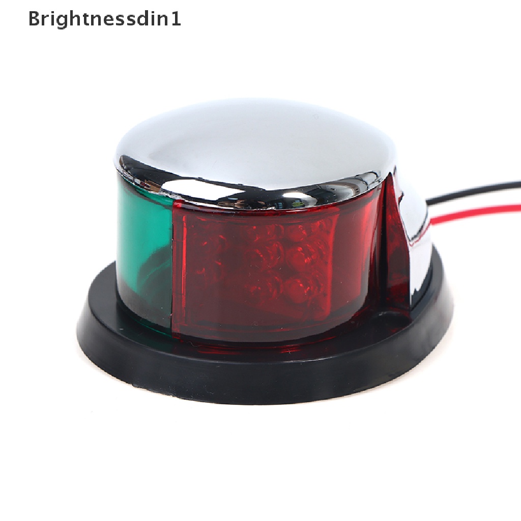 [Brightnessdin1] Lampu Perahu Merah &amp; Hijau 12V LED Busur Lampu Navigasi Lampu Sinyal Pelayaran Butik