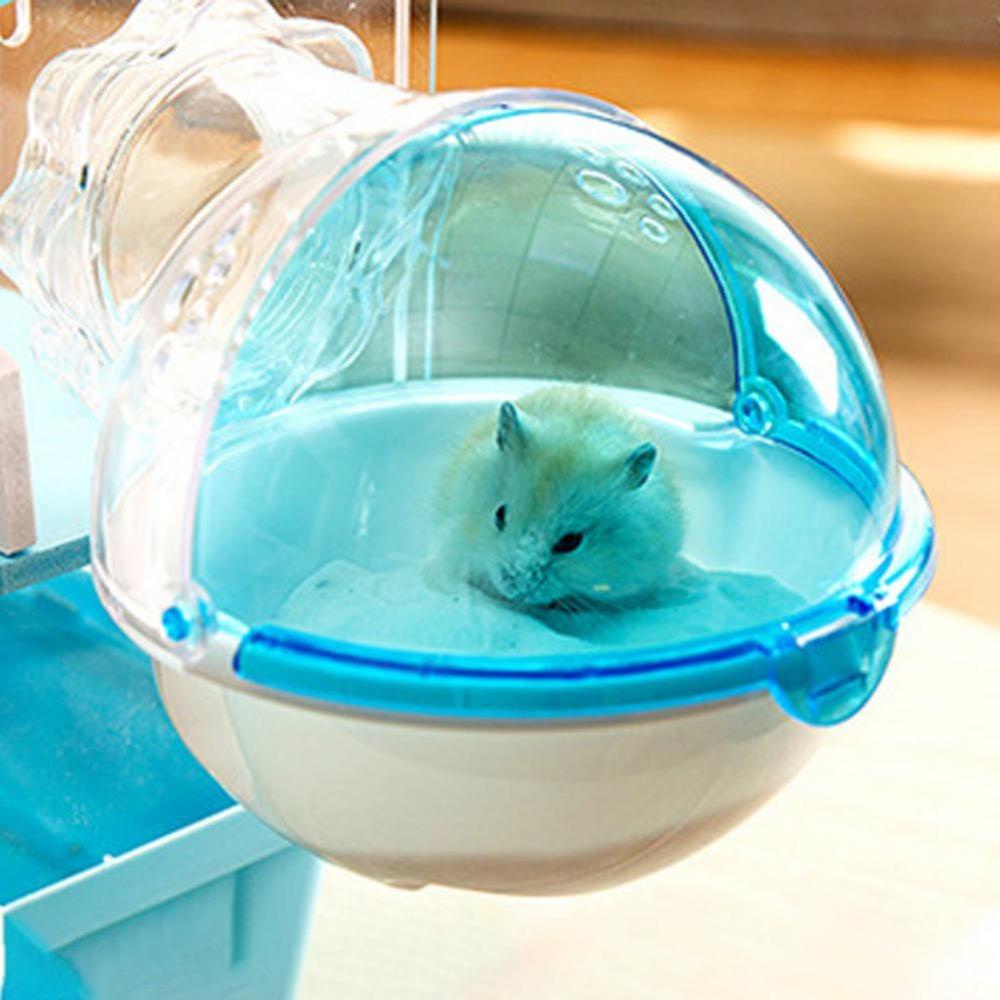 REBUY Rebuy Hamster Villa Multi-Fungsi Perlengkapan Hewan Peliharaan Bathtub Bernapas Sauna Ruangan