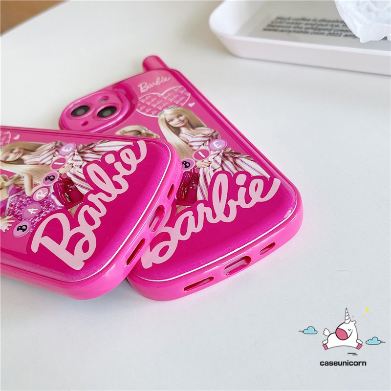 IPHONE Pretty Princess Barbie Phone Case Kompatibel Untuk Iphone7 8 Plus11 13 14 12 11 Pro MAX XR X XS MAX SE 2020 Kepribadian Retro Kreatif Bentuk Ponsel Seluler Lembut Glossy Cover