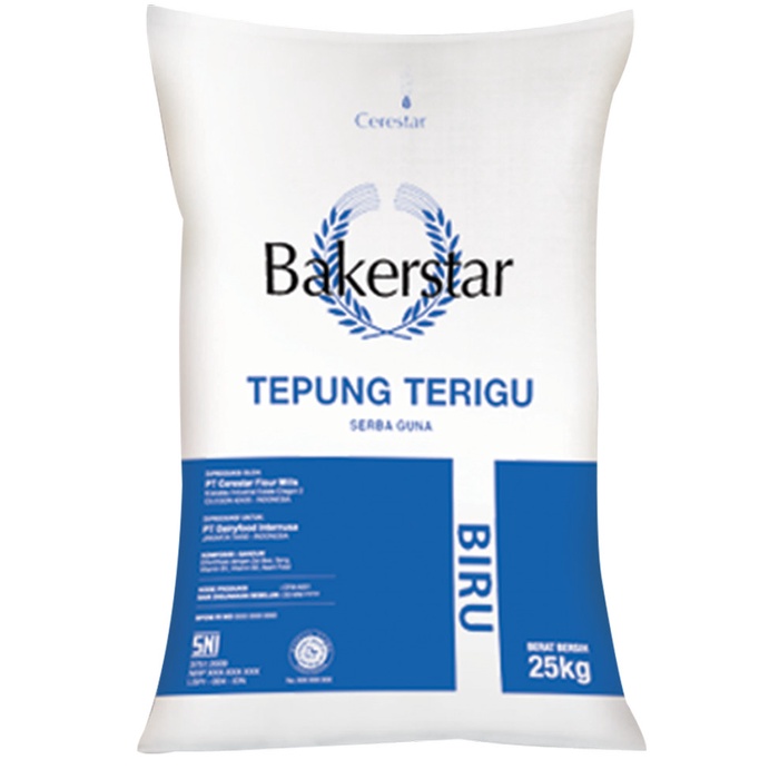 

Bakerstar Biru Tepung Terigu Protein Sedang All Purpose Wheat Flour